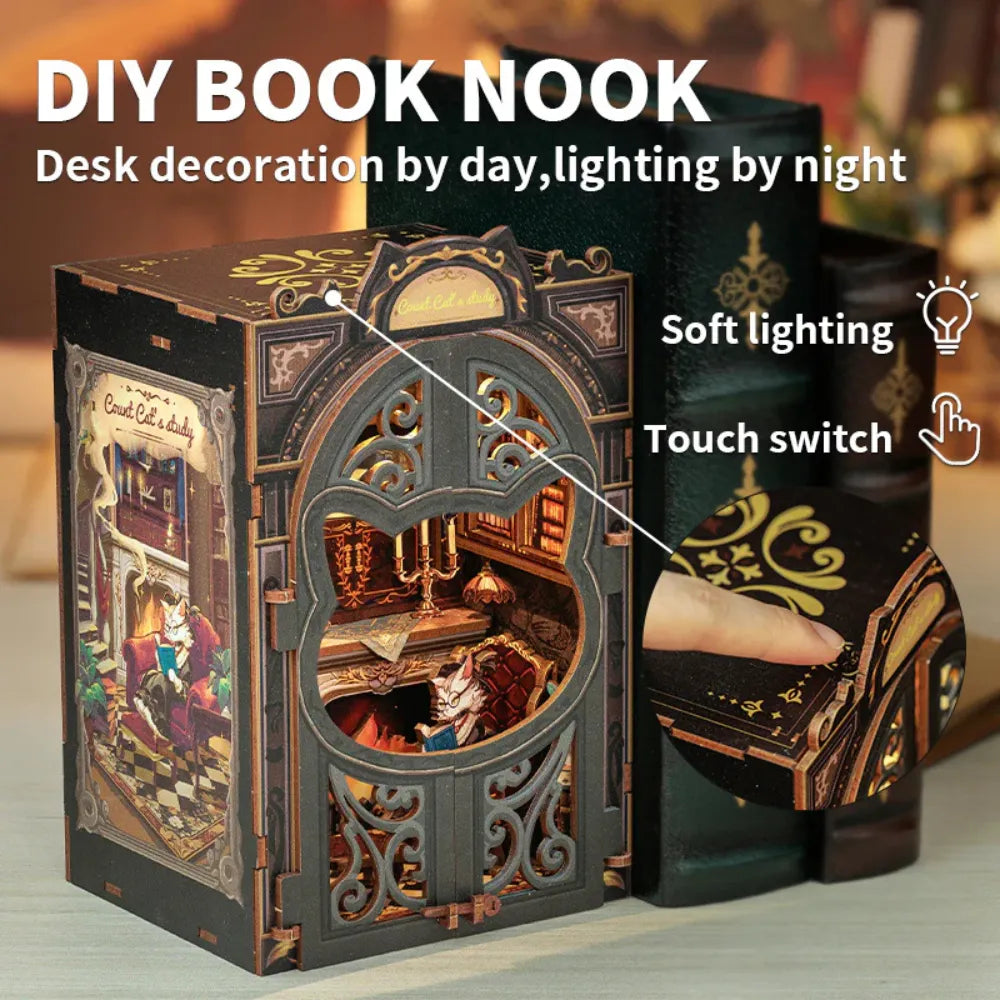 DIY Book Nook Kit - Count Cat's Study