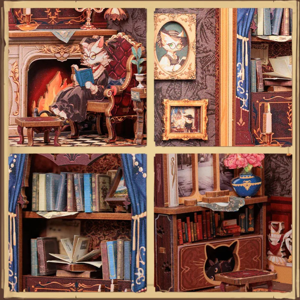 DIY Book Nook Kit - Count Cat's Study