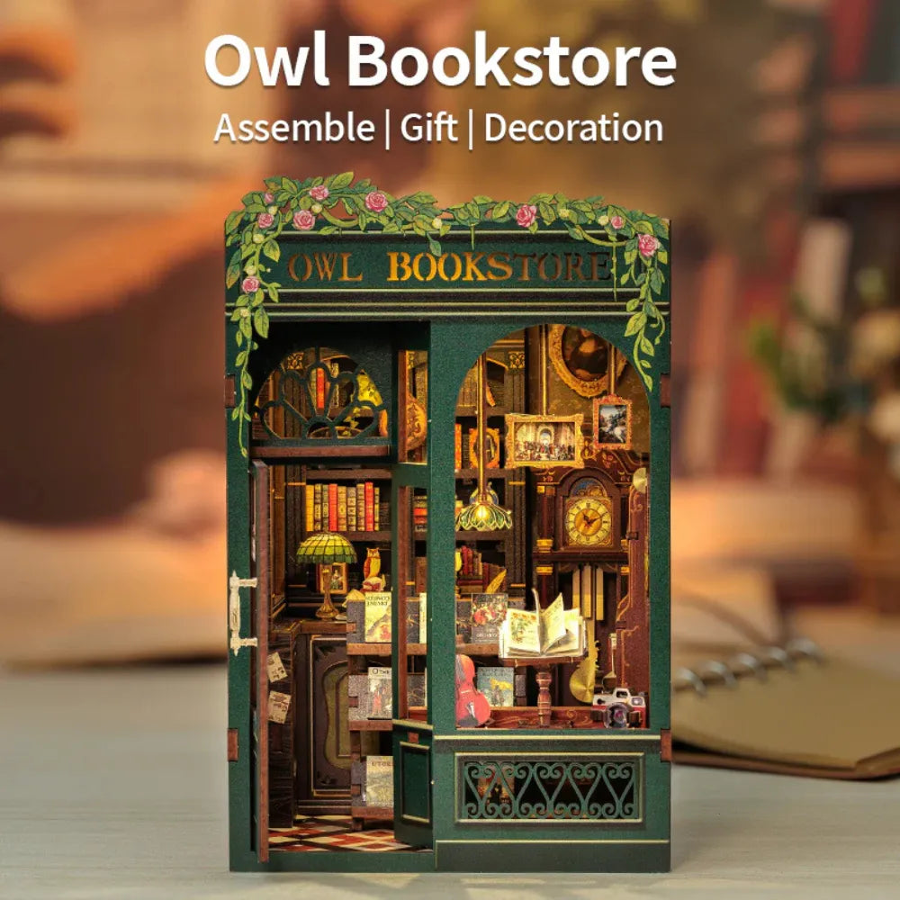 DIY Owl Bookstore Book Nook Kit