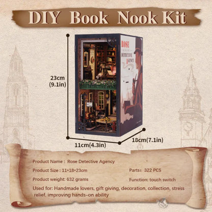DIY Rose Detective Agency Book Nook Kit