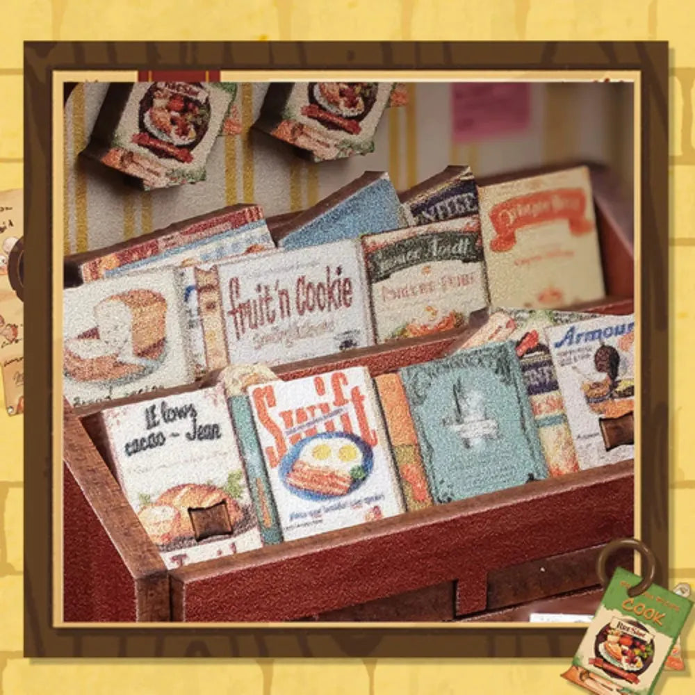 DIY Cooking Bookstore Book Nook Kit