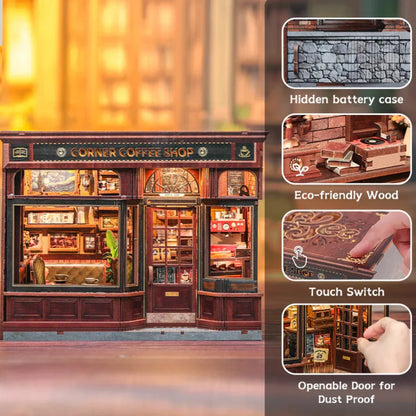 DIY Corner Coffee Shop Miniature Kit