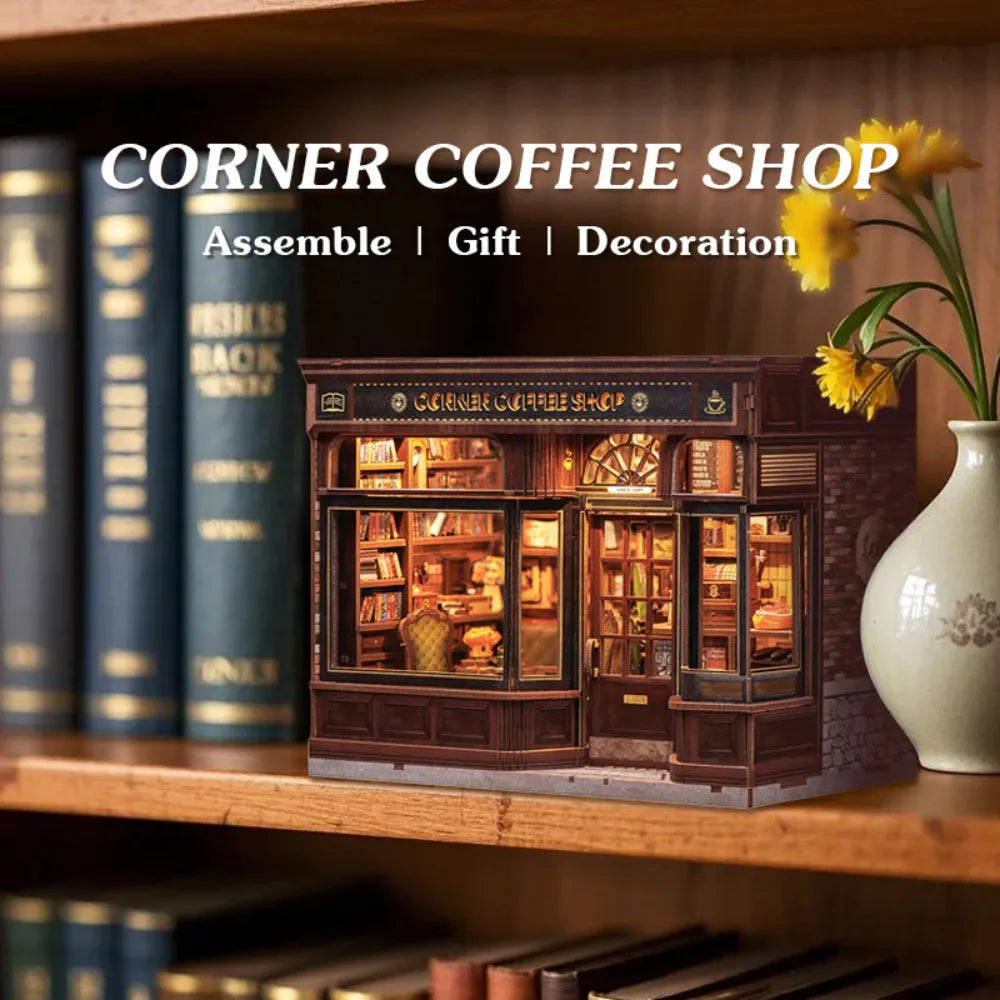 DIY Corner Coffee Shop Miniature Kit