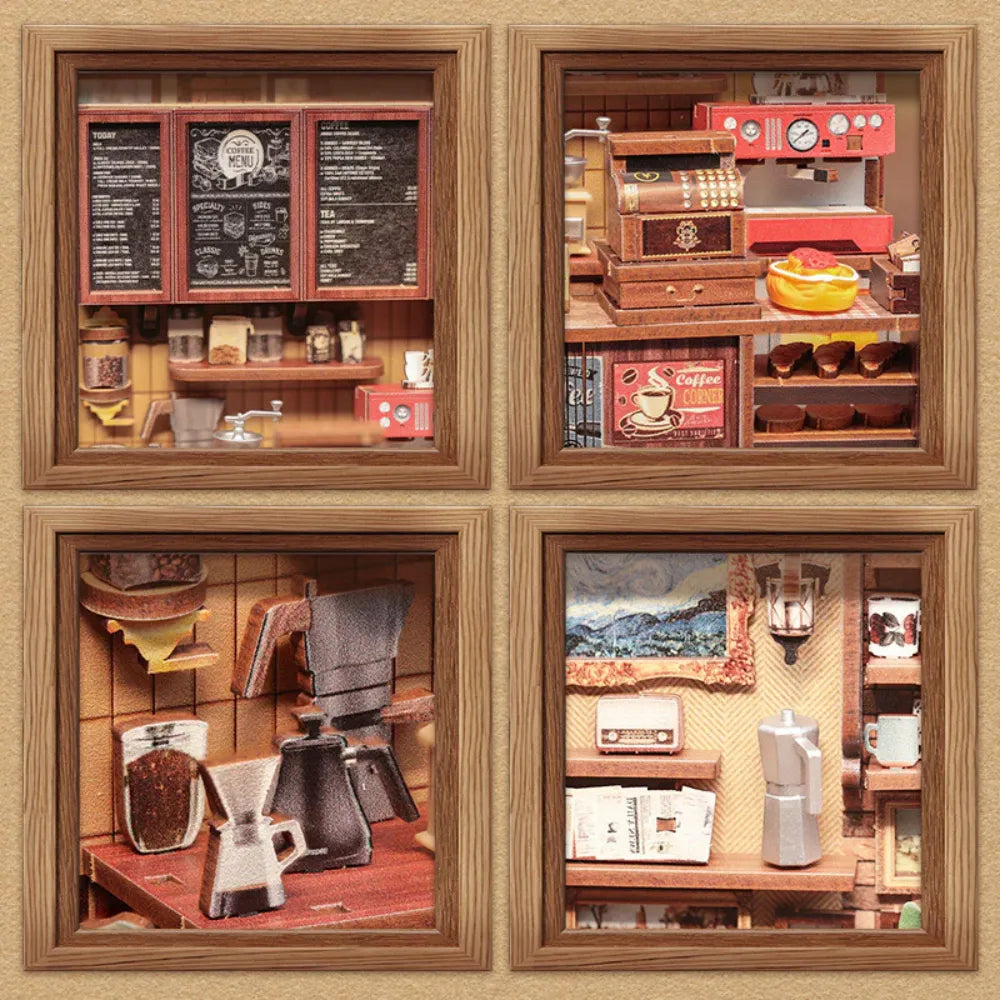 DIY Corner Coffee Shop Miniature Kit