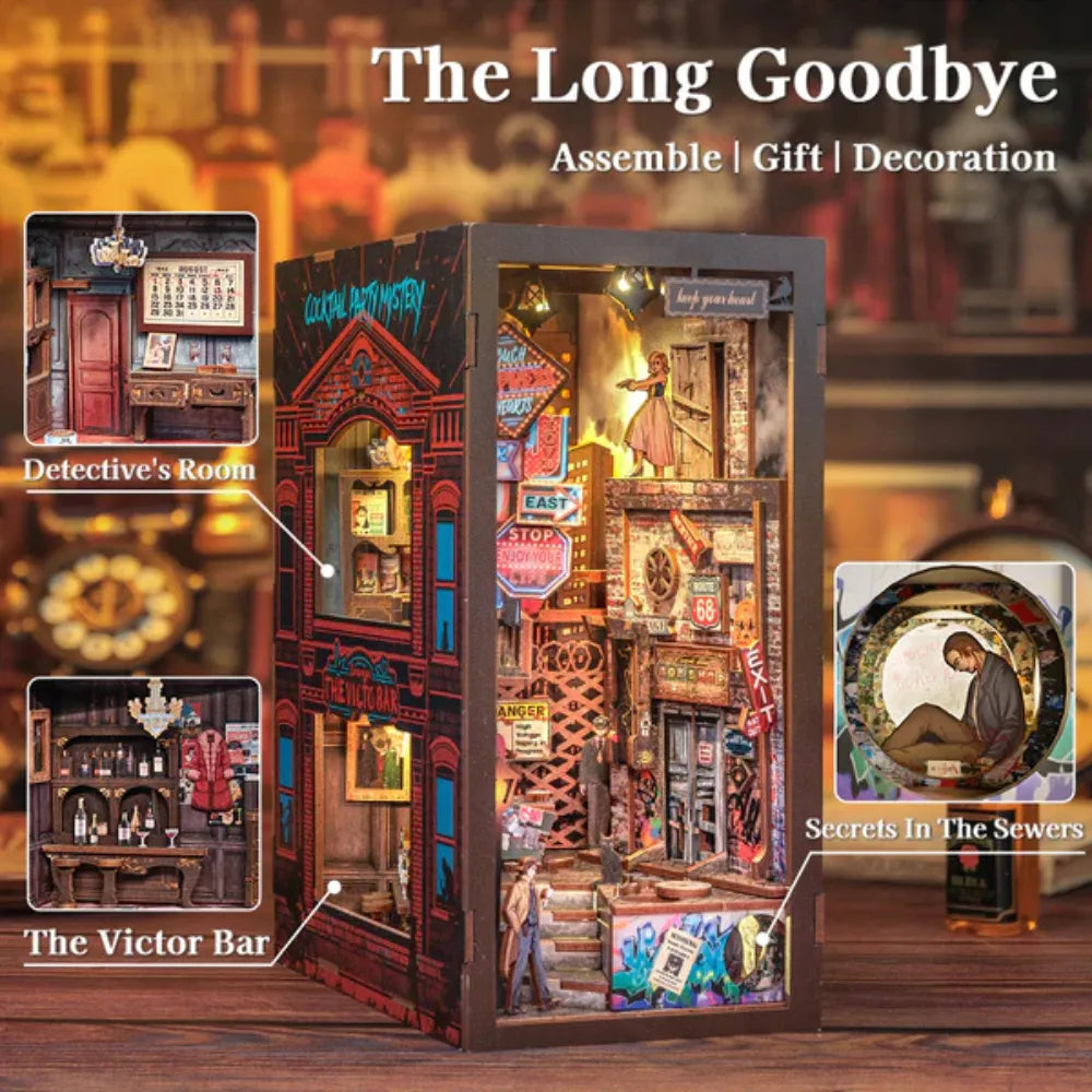 DIY Detective's Alley Book Nook Kit - The Long Goodbye