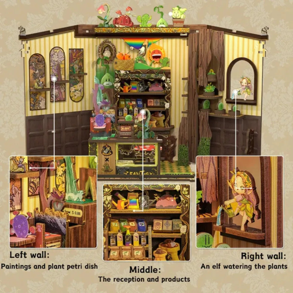 Fantacy Plant Shop Book Nook Kit