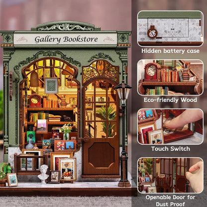 Gallery Bookstore DIY Miniature House Kit