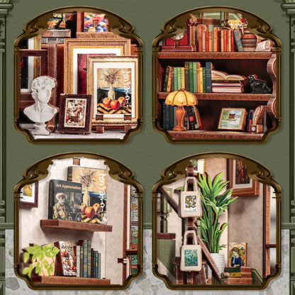 Gallery Bookstore DIY Miniature House Kit
