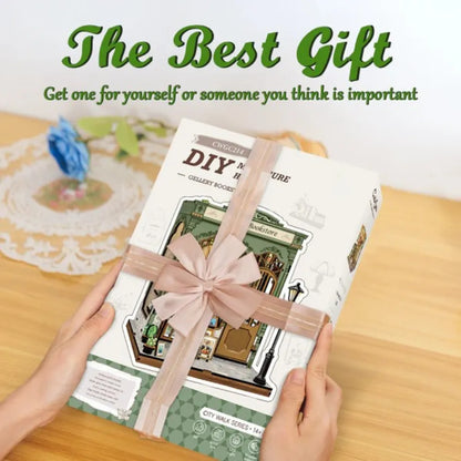 Gallery Bookstore DIY Miniature House Kit