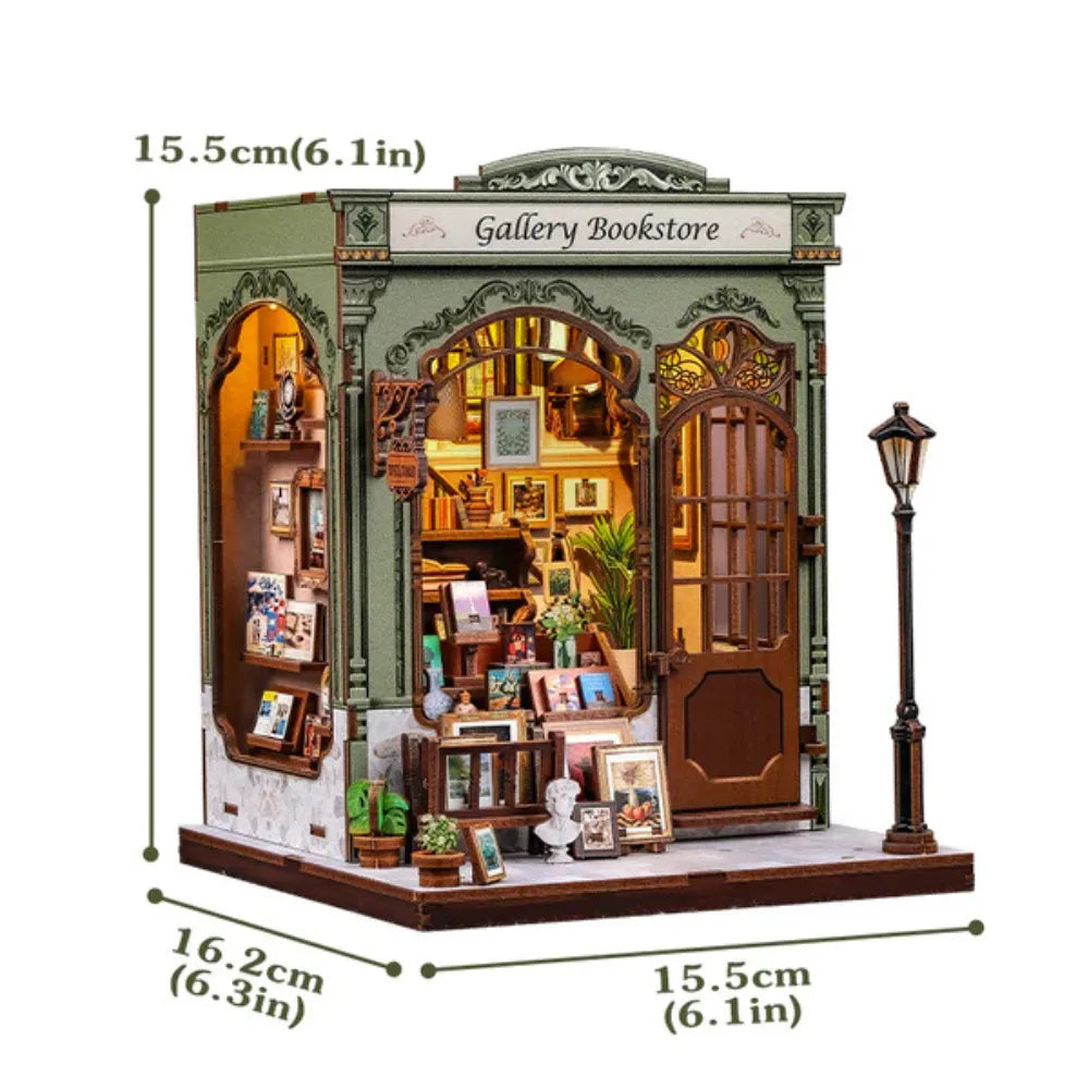 Gallery Bookstore DIY Miniature House Kit