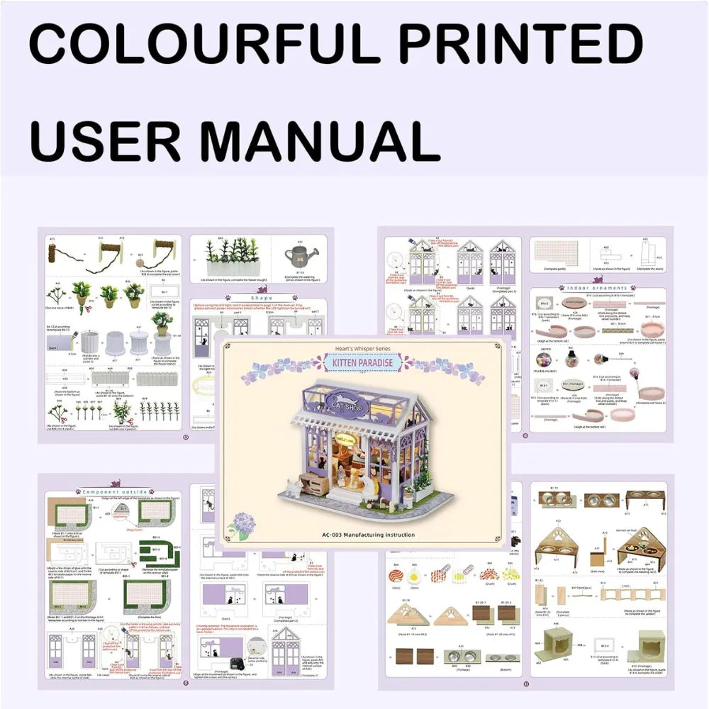 DIY Kitten Paradise Dollhouse Kit
