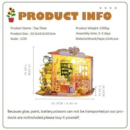 Tea Time-DIY Miniature Dollhouse Kit