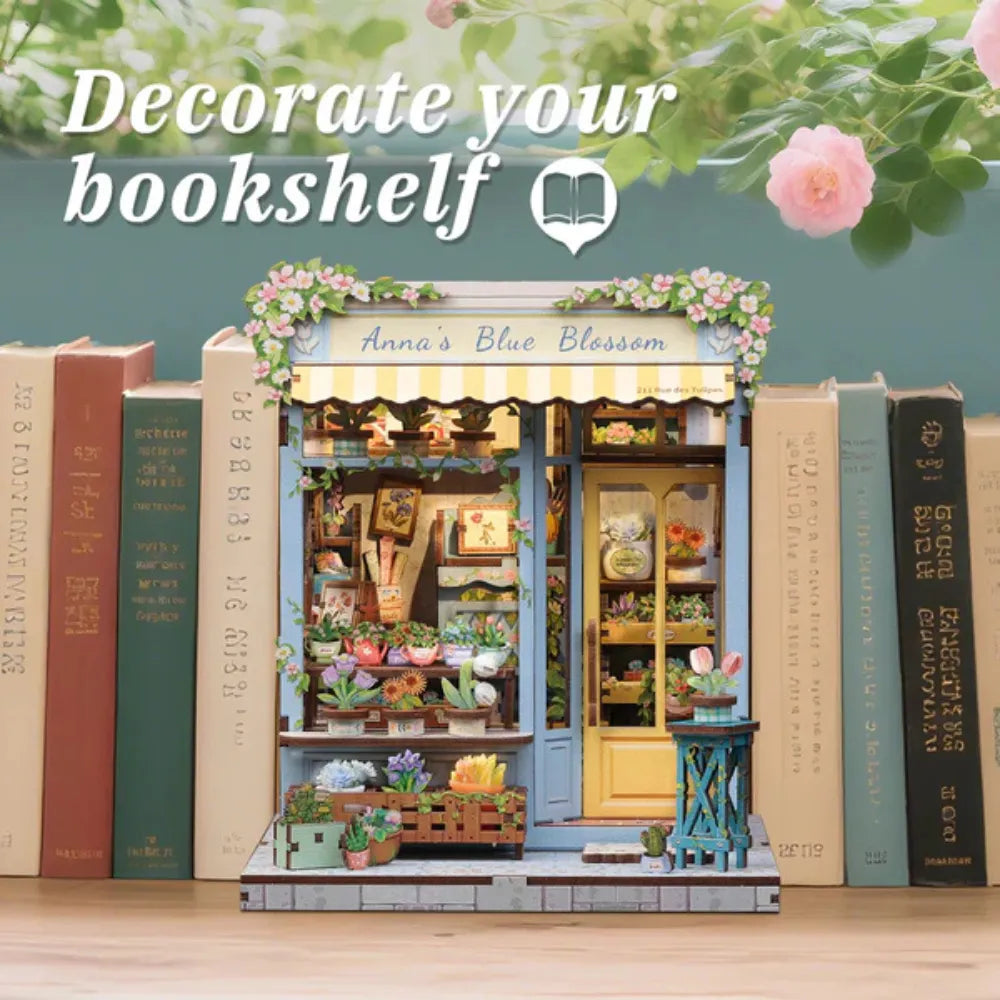 "Anna's Blue Blossom" DIY Miniature Flower Shop Kit