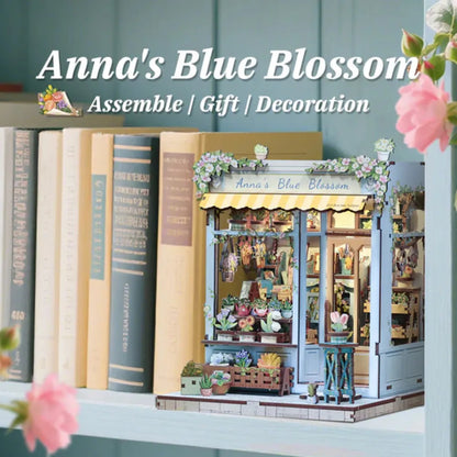 "Anna's Blue Blossom" DIY Miniature Flower Shop Kit