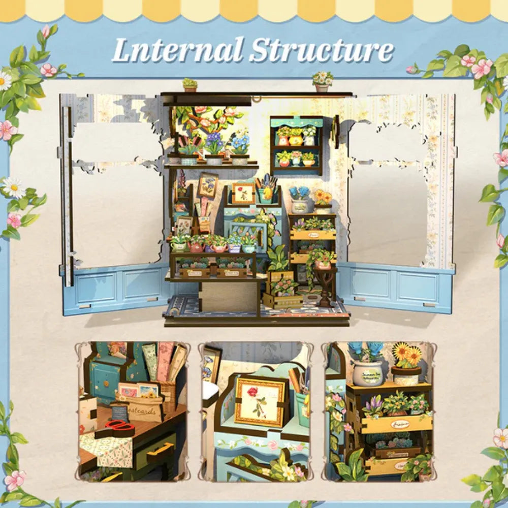 "Anna's Blue Blossom" DIY Miniature Flower Shop Kit
