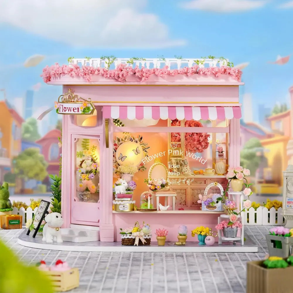 DIY Colorful Flower Shop Miniature House
