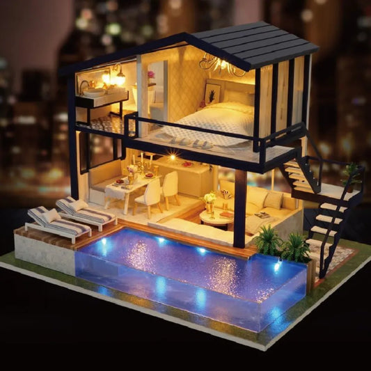 Time Apartment Dollhouse with Pool