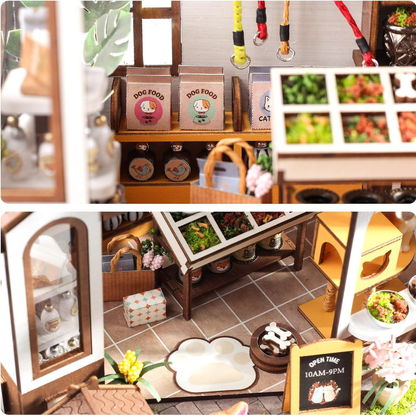 DIY Miniature Pet Shop Dollhouse Kit