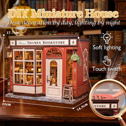 DIY Thames Bookstore Miniature House Kit