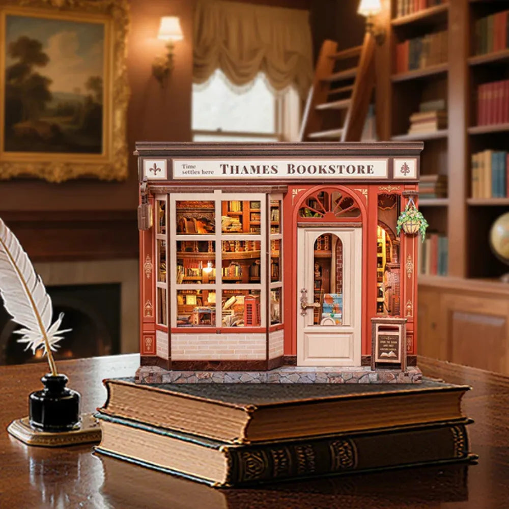 DIY Thames Bookstore Miniature House Kit