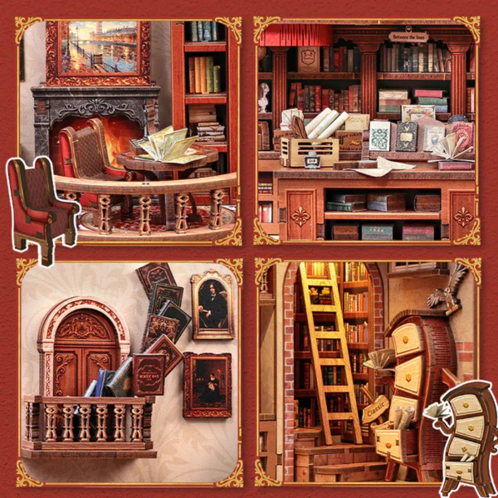 DIY Thames Bookstore Miniature House Kit