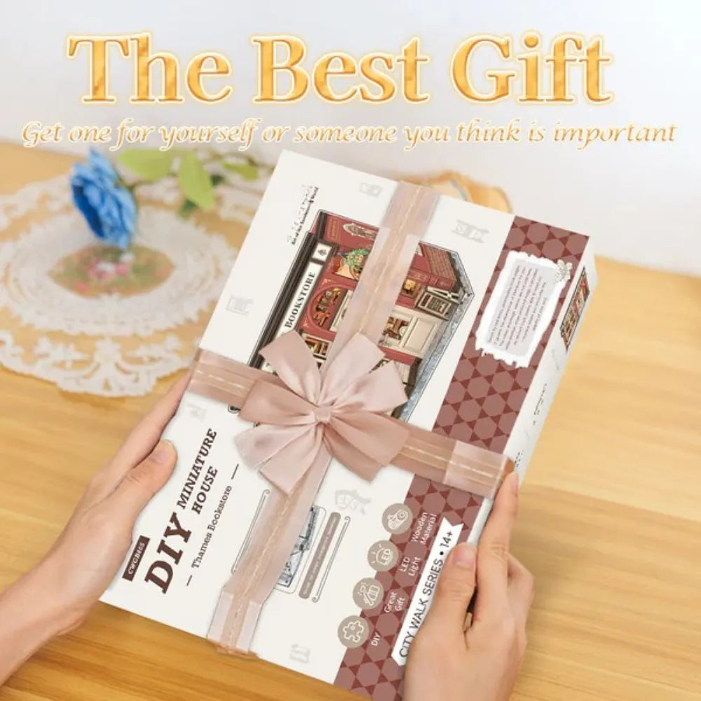 DIY Thames Bookstore Miniature House Kit
