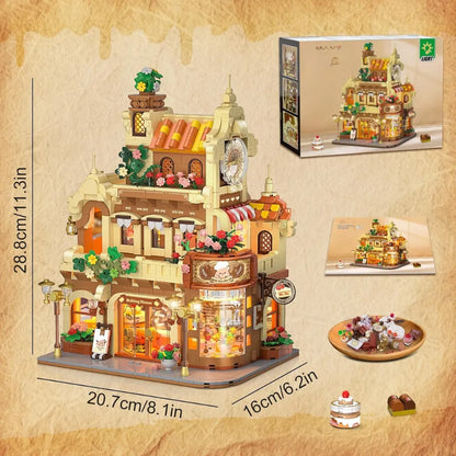 Flower Bakery Coffee House Building Set