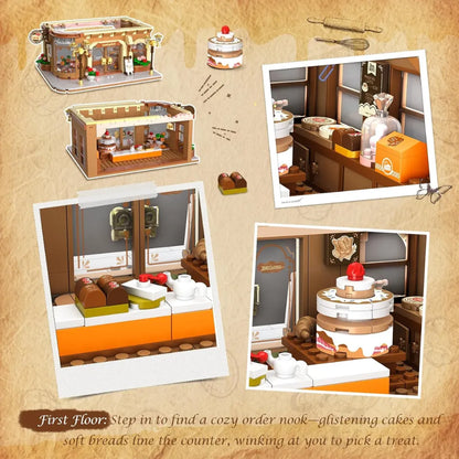 Flower Bakery Coffee House Building Set