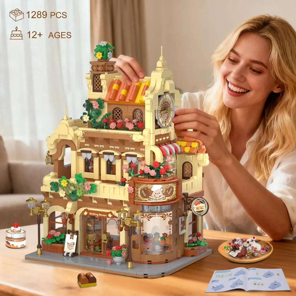 Flower Bakery Coffee House Building Set