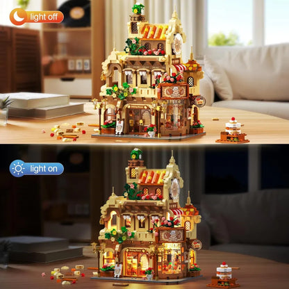 Flower Bakery Coffee House Building Set