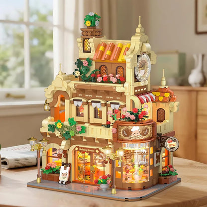 Flower Bakery Coffee House Building Set